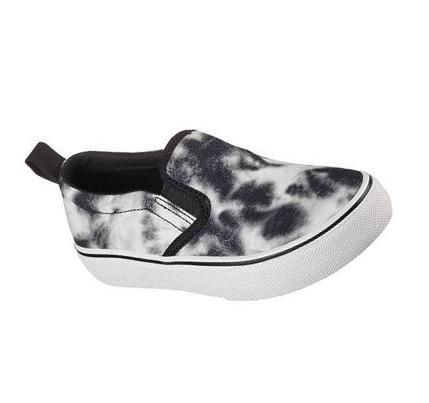 Chlapecké Mokasíny Skechers Street Fame - Lava Clouds Černé Bílé | CZ_7826A