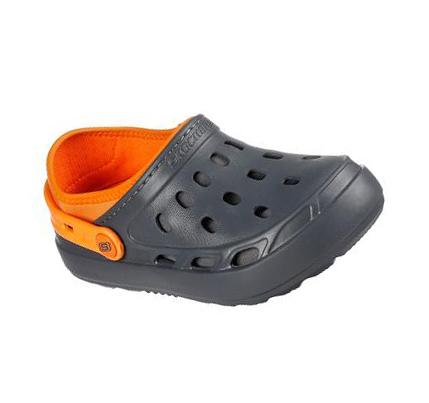 Chlapecké Mokasíny Skechers Swifters II - Be Warmer Podšité Šedé Oranžové | CZ_7692B