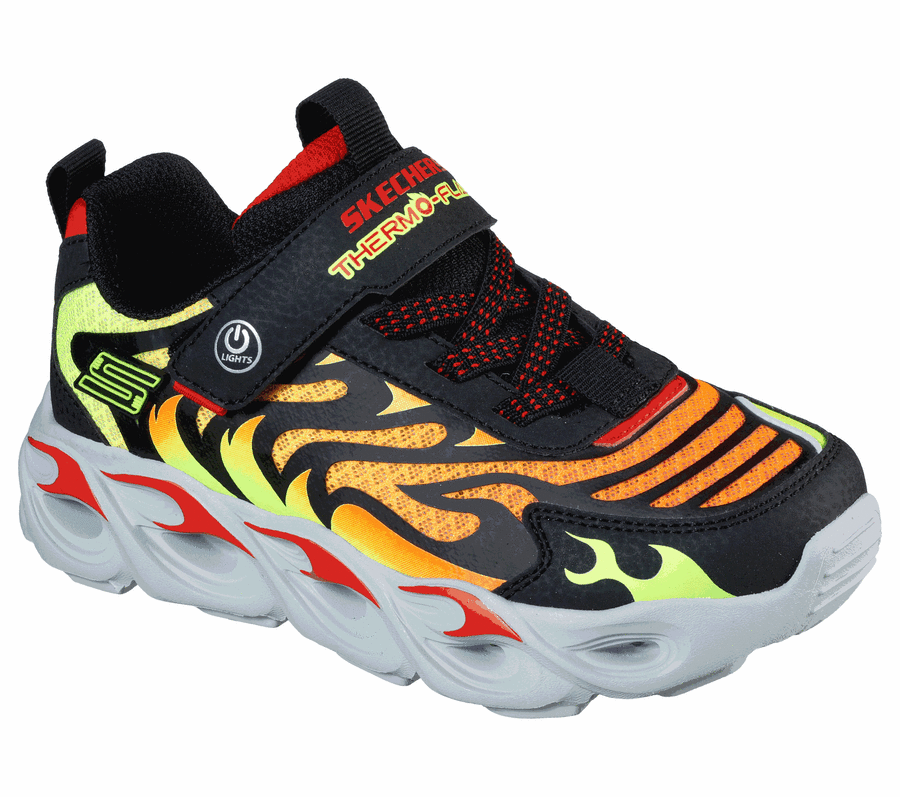 Chlapecké Tenisky Skechers S Lights: Thermo-Flash Černé Červené | CZ_I095P