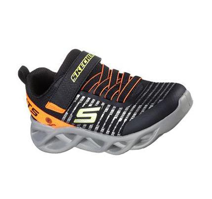 Chlapecké Tenisky Skechers Twisty Brights - Novlo Černé Oranžové | CZ_I245D