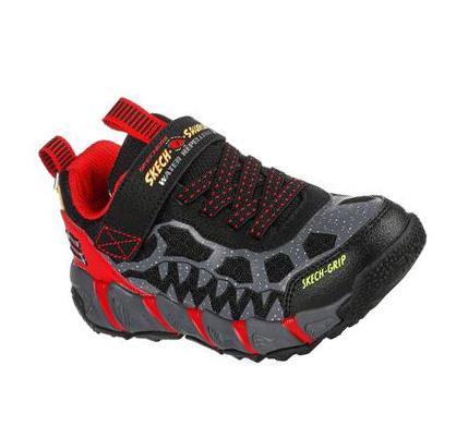 Chlapecké Tenisky Skechers Velocitrek - Dino Quest Černé Červené | CZ_8055G
