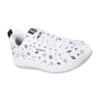 Dámské Boty Casual Skechers Sportovní Court 92 - New Escapade Bílé Černé | CZ_6463B