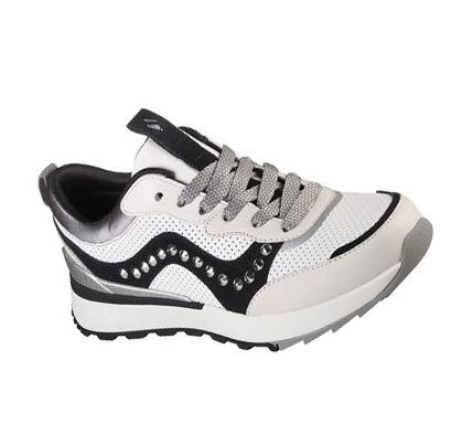 Dámské Boty Casual Skechers Sunny Street - Leatherette Bílé Černé | CZ_6499Q