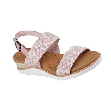 Dámské Boty Na Klínku Skechers BOBS Beach Kiss - Ocean Rush Růžové | CZ_3176W