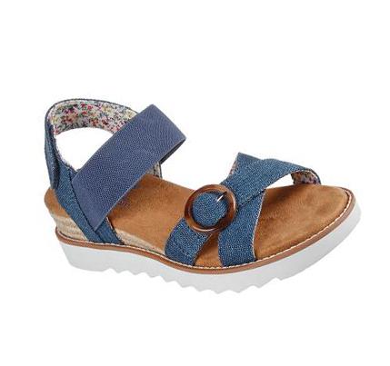 Dámské Boty Na Klínku Skechers BOBS Desert Kiss Hi - Splendid Wonder Tmavě Blankyt | CZ_3192R
