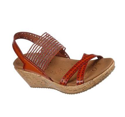 Dámské Boty Na Klínku Skechers Beverlee - Boho Glow Hnědé | CZ_32510