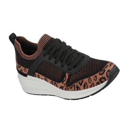 Dámské Boty Na Klínku Skechers Billion - Leopard Lady Černé Leopard | CZ_30800