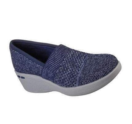 Dámské Boty Na Klínku Skechers Pier-Lite - Wow Factor Tmavě Blankyt | CZ_3126L