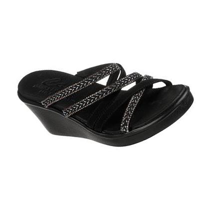 Dámské Boty Na Klínku Skechers Rumble On - Night Out Černé | CZ_3226K