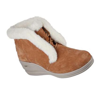 Dámské Boty Skechers Arch Fit Rise - Luxe Hnědé | CZ_I0773