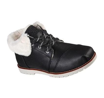 Dámské Boty Skechers BOBS Chill Lugs - Carefree Cozy Černé | CZ_7588B