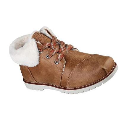 Dámské Boty Skechers BOBS Chill Lugs - Carefree Cozy Hnědé | CZ_7613G