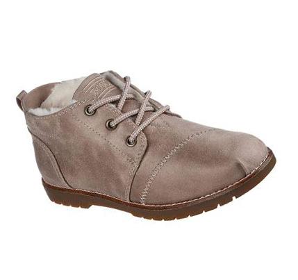 Dámské Boty Skechers BOBS Chill Lugs - Snuggle Life Hnědé | CZ_76885
