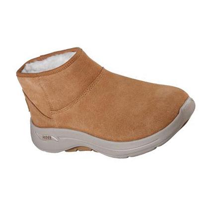 Dámské Boty Skechers GO WALK Arch Fit - Cute N Cozy Hnědé | CZ_I2270