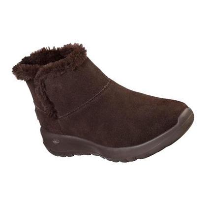 Dámské Boty Skechers On the GO Joy - Bundle Up Čokolády | CZ_I791D