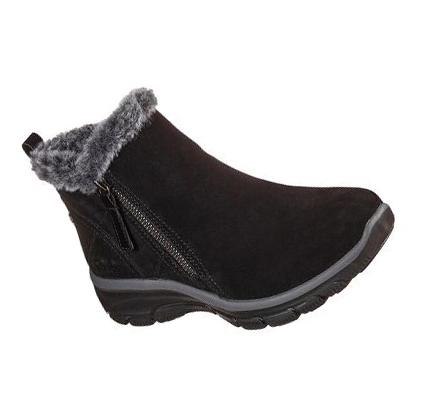 Dámské Boty Skechers Relaxed Fit: Easy Going - High Zip Černé | CZ_I477G