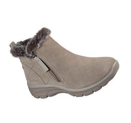 Dámské Boty Skechers Relaxed Fit: Easy Going - High Zip Světle Hnědé | CZ_I502R