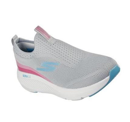 Dámské Běžecké Boty Skechers GOrun Elevate - Hot Streak Šedé Růžové | CZ_7222R