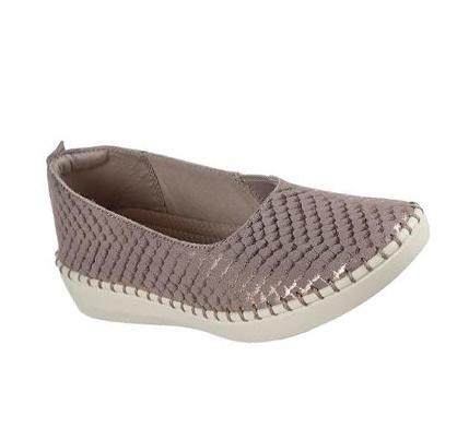 Dámské Flats Skechers Sepulveda 2.0 - Summer Sheen Šedé Hnědé | CZ_A828R
