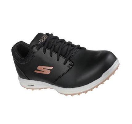 Dámské Golfové Boty Skechers GO GOLF Elite 4 Hyper Černé Růžové Zlaté | CZ_3430A