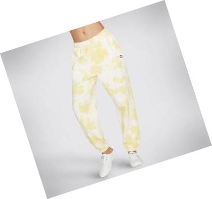 Dámské Kalhoty Jogger Skechers BOBS Purrrfect Vody Žluté | CZ_5172A