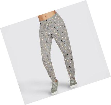 Dámské Kalhoty Jogger Skechers BOBS Spotted Dog Šedé | CZ_52594