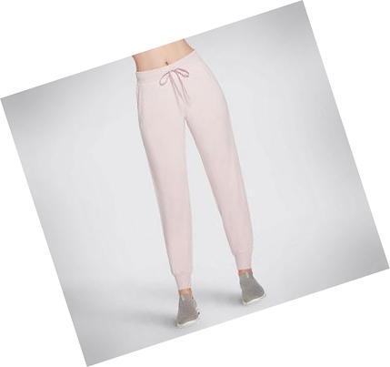 Dámské Kalhoty Jogger Skechers SKECHLUXE Restful Růžové | CZ_5372C