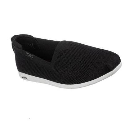 Dámské Mokasíny Skechers Arch Fit BOBS Plush Černé Bílé | CZ_51294
