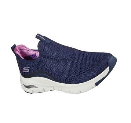 Dámské Mokasíny Skechers Arch Fit - Keep It Up Tmavě Blankyt Fialové | CZ_3838C