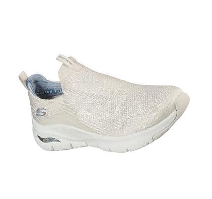Dámské Mokasíny Skechers Arch Fit - Keep It Up Bílé | CZ_4049E