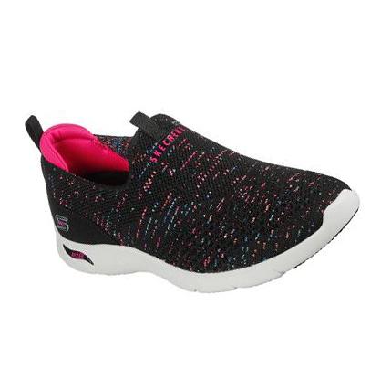 Dámské Mokasíny Skechers Arch Fit Refine - All Heart Černé Růžové | CZ_39633