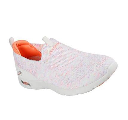 Dámské Mokasíny Skechers Arch Fit Refine - All Heart Bílé Růžové | CZ_3988S
