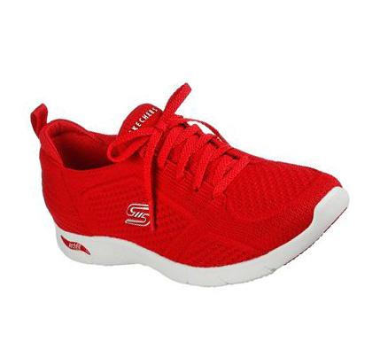 Dámské Mokasíny Skechers Arch Fit Refine - Ideal Muse Červené | CZ_4088L