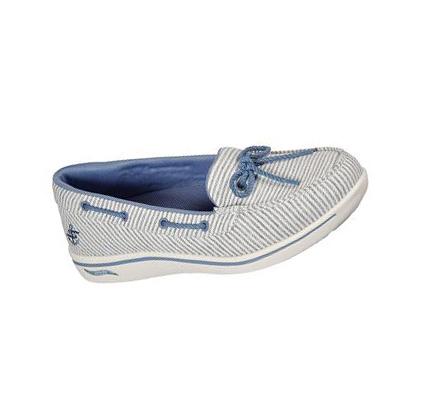 Dámské Mokasíny Skechers Arch Fit Uplift - Coastal Breeze Blankyt Bílé | CZ_4163P