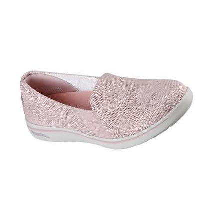 Dámské Mokasíny Skechers Arch Fit Uplift - Wishful Růžové | CZ_4699E