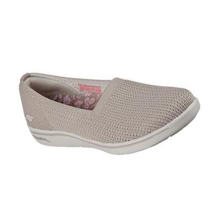 Dámské Mokasíny Skechers Arch Fit Uplift - Sweet Notion Šedé Hnědé | CZ_7249G