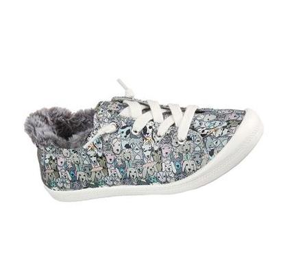 Dámské Mokasíny Skechers BOBS Beach Bingo - Mellow Mutts Šedé Viacfarebný | CZ_A999X