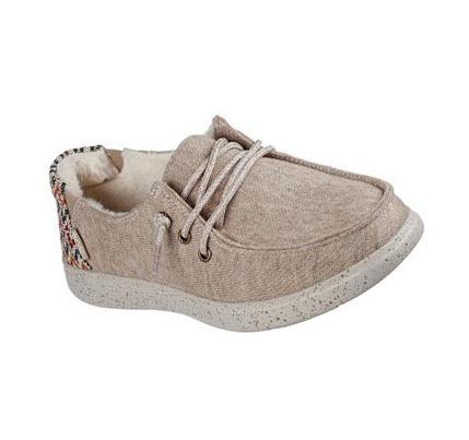 Dámské Mokasíny Skechers BOBS Skipper - Cozyville Šedé Hnědé | CZ_6404L