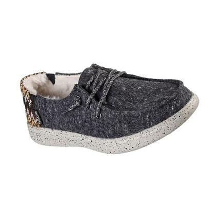 Dámské Mokasíny Skechers BOBS Skipper - Cozyville Šedé | CZ_64294