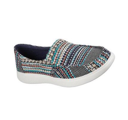 Dámské Mokasíny Skechers BOBS Skipper - Beach Crush Tmavě Blankyt Viacfarebný | CZ_65790