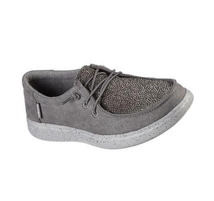 Dámské Mokasíny Skechers BOBS Skipper - Super Flirt Šedé | CZ_I163E