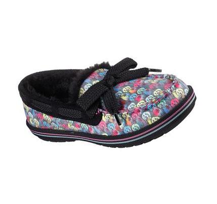 Dámské Mokasíny Skechers BOBS Too Cozy - Zimní Stream Černé Viacfarebný | CZ_37293