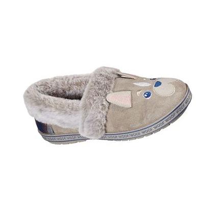 Dámské Mokasíny Skechers BOBS Too Cozy - Dog-Attitude Šedé Hnědé | CZ_3754S