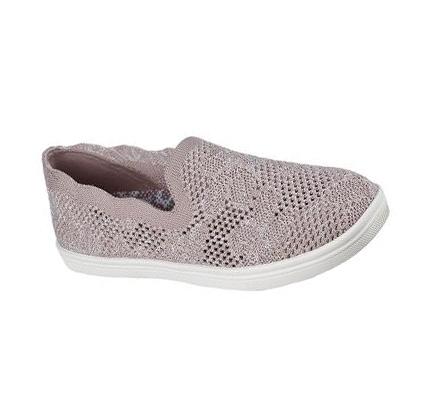 Dámské Mokasíny Skechers Cleo Cup - Flower Winds Šedé Hnědé | CZ_3071P