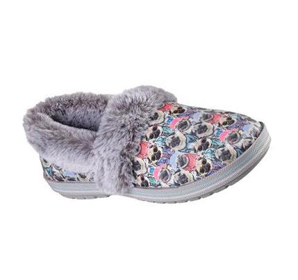 Dámské Mokasíny Skechers Doug the Pug: BOBS Too Cozy - Pug Hug Šedé Viacfarebný | CZ_4029Q