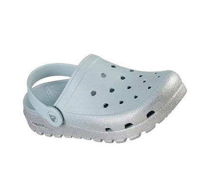 Dámské Mokasíny Skechers Foamies: Arch Fit Footsteps - Sparks Fly Světle Blankyt Stříbrné | CZ_5479E