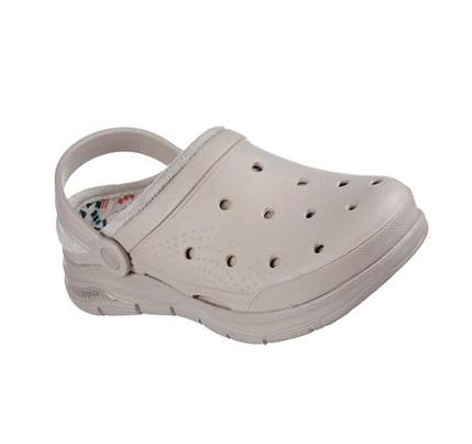 Dámské Mokasíny Skechers Foamies: Arch Fit Podšité - Cozy Gal Šedé Hnědé | CZ_6104R