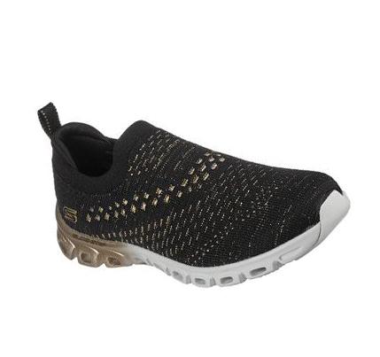 Dámské Mokasíny Skechers Glide-Step - Glamour Černé Zlaté | CZ_4463D