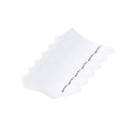 Dámské Ponožky Skechers Bavlněné No-Show - 6 Pack Bílé | CZ_3197Q