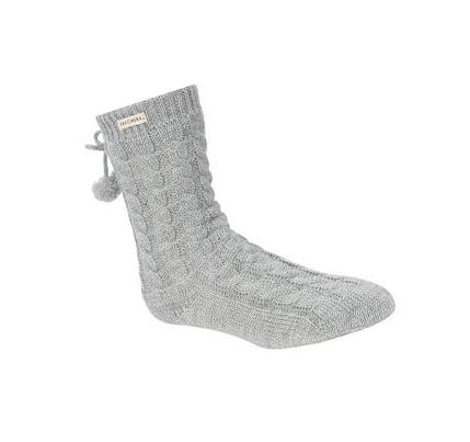 Dámské Ponožky Skechers Fleece Podšité GO LOUNGE Crew - 2 Pack Šedé | CZ_3494S